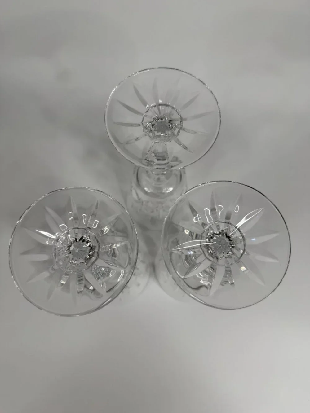 Galway Baldmore Irish Lead Crystal Water or Wine Goblets, approx. 7.75